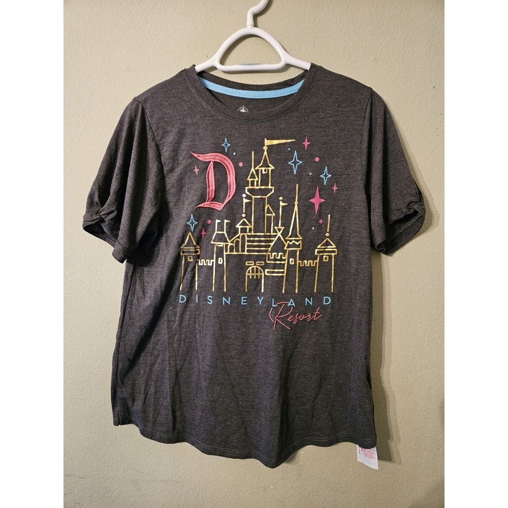 Disneyland Resort Sleeping Beauty Castle Tee Shirt Medium Embroidered